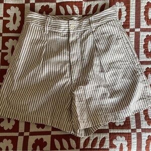 OZMA camp shorts in brown stripe xs